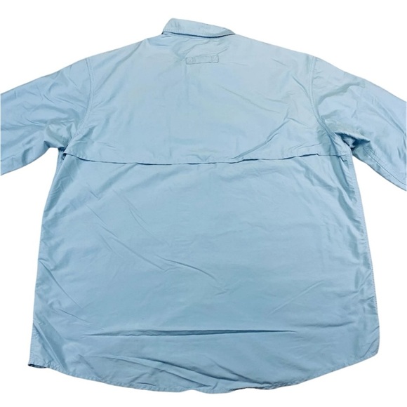 L.L. Bean Light Blue,Long Sleeved Button-down Shirt Sz XXL Tall - Picture 3 of 5